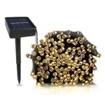 Christmas solar led fairy lights,Romte solar panel with 2 meters cable, Ambiance lights for Outdoor, Patio, Fairy Garden, Home, Wedding, Christmas Party, Xmas Tree, waterproof (Warm White)