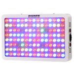 HIGROW Optical Lens-Series 600W Full Spectrum LED Grow Light for Indoor Plants Veg and Flower, Garden Greenhouse Hydroponic Grow Light. (12-Band, 5W/LED)