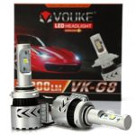 Vouke G8 9006 12000LM LED Headlight Conversion Kit, Low beam headlamp, Fog Driving Light, HID or Halogen Head light Replacement, 6500K Xenon White, 2 pcs- 2 Year Warranty