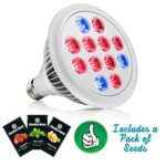 Garden Nova LED Grow Light Bulb for Indoor Plants – Best Spectrum for Marijuana Vegetables Herbs- Hydroponics Growing- Includes MADE IN THE USA Seeds Packet Bonus