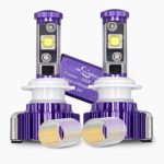 MICTUNING [LUMA+] H7 Cree LED Headlight Bulbs – 60W 6,000Lm White(6,000K)/Amber(3,000K) Plug & Play Conversion Kit (Pack of 2)
