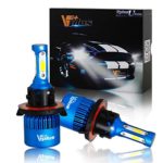 Vplus U Series LED Headlight Bulbs w/ Clear Focused Beam Kit – H13 9008 80W 10,000LM 6500K White COB w/ Fan LED Headlamp Conversion Replace HID & Halogen – 2 Yr Warranty – (2pcs/set)