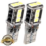 Hilinker Super Bright 194 168 175 2825 W5W 158 161 T10 Wedge High Power 2835 SMD 6000K LED Bulbs with Canbus, Xenon White For Turn Light/ Trunk Light (Set of 2)