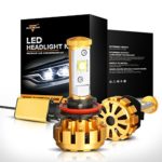 Auxbeam F-16 Series H11 LED Headlight Conversion Kit with 2 Pcs of Headlight Bulbs 60W 6000lm CREE LED Chips Fog Light Built-in CANBus