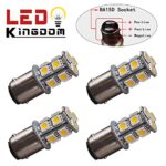 LEDKINGDOMUS 4 X BA15D 13-SMD 5050 LED DC 9-14V Warm White Light bulb RV Boat 12V 1142 1076 1178 1130