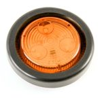 Amber LED 2″ Round Clearance/Side Marker Light Kits with Grommet Truck Trailer RV