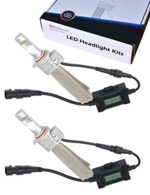 9012 LED Headlight Bulb 6500K – 8,000 LM per Set – White – Light Conversion Kit – All-in-One Sinoparcel 2 Yr Warranty