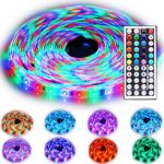 Rxment Led Strip Lighting 10M 32.8 Ft 3528 RGB 600LEDs IP65 Waterproof Flexible Color Changing Full Kit with 44 Keys IR Remote Controller , Control Box ,24V 3A Power Supply for Home Decorative