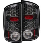 Anzo USA 311018 Dodge Ram Black LED Tail Light Assembly – (Sold in Pairs)
