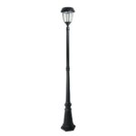 XEPA SPX41001 77-Inch 300 Lumen Outdoor LED Solar Post Lamp with Stay on Function, Black