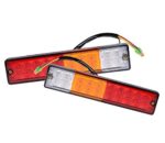 FICBOX 2 Pack 20 LED Trailer Truck RV Tail Light,Waterproof IP65 3W Turn Signal Reverse Lamp Red-Yellow-White