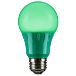 Sunlite 80146 Green LED A19 3 Watt Medium Base 120 Volt UL Listed LED Light Bulb, last 25,000 Hours