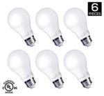 HyperSelect 9W LED A19 – E26 Bulb Non-Dimmable [60W Equivalent] , 3000K (Soft White Glow), 820 Lumens, Medium Screw Base, 340° Omnidirectional, UL-Listed (Pack of 6)