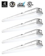 Hyperikon Vapor LED Fixture, 40W (100W Equivalent), 3800 lumen, 4000K (Daylight White), Frosted Cover, Waterproof, IP65, 120° Beam Angle, 120-277v, Instant On, UL and DLC Certified – (Pack of 4)