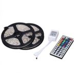 Soled Two Rolls 32.8Ft 600LED 5050 SMD Waterproof Flexible Multicolor RGB LED Light Strip For Decoration + 44 Key Remote Controller 2016 good quanlity