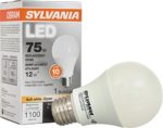 SYLVANIA, 75W Equivalent, LED Light Bulb, A19 Lamp, 1 Pack, Soft White, Energy Saving & Long Life, Medium Base, Efficient 12W, 2700K