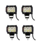 TMS AVEC 18w 260lm Cree Spot Led Work Light Bar for Off-road SUV Boat and Jeep, 4×4 (2 pairs)