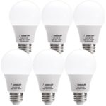 LOHAS 6W A19 LED Bulbs, 40Watt Equivalent, Daylight White 5000K LED Light Bulb, Edison E26 Base, 240 Degree Beam Angle, 500lm LED Bulbs for Home, Not-dimmable, 6Pack