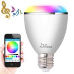 Smart Bulb Speaker,Likesme? Smart Bluetooth Wireless Multicolored LED Light Bulb with Speaker, for Apple iPhone, iPad and Android Phones(white)