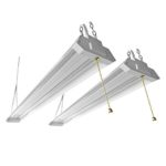 Weico LED Utility Shop Light 4ft, Aluminum Housing, 42W 4500LM 5000K Day White, with Pull Chain On/Off, Linear Worklight Fixture with Plug, UL Listed, Energy Star Certified(2 Pack)