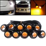 Set 10pcs Super Bright Amber LED Eagle Eyes DRL Running Backup Fog Tail Light Lamp