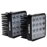 Kawell K2-2148 48W 60 Degree 4.3-Inch Square LED Flood Light with Mounting Brackets Kit, Pack of 2