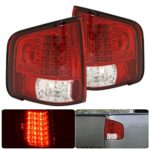 Chevrolet S10 GMC Sonoma Isuzu Hombre Red Lens Chrome Housing LED Rear Tail Lamps Light Stop Brake