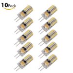 Dicuno 10pcs G4 12V LED Warm White AC/DC 3W Light Lamps Non-dimmable Equivalent to 25W T3 Halogen Track Bulb Replacement LED Bulbs