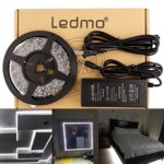 LEDMO Flexibel LED Strip Light, Non-Waterproof IP20, Daylight White 6000K, DC12V LED Light Strip+ 12V 5A Adapter