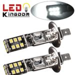 LEDKINGDOMUS 2 X H1 15W High Power White LED Fog Driving DRL Bulb Light