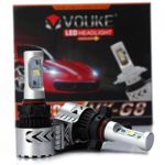 VK-G8 PS24W 5202 H16 12000LM LED Headlight Conversion Kit, Low beam headlamp, Fog Driving Light, DRL lamp,HID or Halogen Head light Replacement, 6500K Xenon White, 1 Pair- 2 Year Warranty
