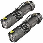 Rockbirds LED Flashlight, Mini Super Bright 3 Mode Tactical Flashlight, Best Tools for Hiking, Hunting, Fishing and Camping (2 Pack)