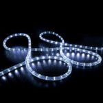 WYZworks 50 feet 1/2″ Thick COOL WHITE Pre-Assembled LED Rope Lights with 10′, 25′, 100′, 150′ option – Christmas Holiday Decoration Lighting