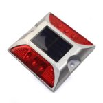 CST Lighting Aluminum Solar 6-LED Outdoor Road Driveway Dock Path Ground Light Lamp-Red