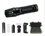 ELECSHELL 1200LM Tactical LED Flashlight Kit,CREE XML T6 Adjustable Focus LED Handheld Flashlights for Outdoor,360 Degree Rotating Bicycle Holder and Charger Included, Water Resistant Outdoor Torch