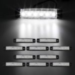 Partsam 10x White 6 LED Side Marker Indicators Reverse light Trailer Truck Lorry HGV
