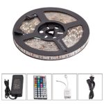Sunnest 16.4ft 5M Waterproof Flexible LED Strip Lights 5050SMD RGB 300 LED Color Changing LED Strip Kit with 44Key Remote+12V 5A Power Supply+IR Control Box