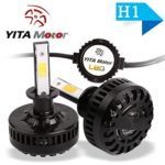 YITAMOTOR H1 LED Headlight Bulbs High Beam 120W 12000LM 6000K COB Led Fog Lights Cool White