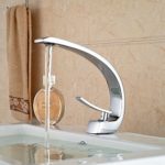Polished Elegant Bathroom Chrome Brass Faucet Single Handle Vanity Vessel Sink Mixer Tap