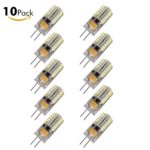 Dicuno 10pcs G4 12V LED Pure White AC/DC 3W Light Lamps Non-dimmable Equivalent to 25W T3 Halogen Track Bulb Replacement LED Bulbs