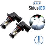 SiriusLED 9005 9145 H10 Size Projection LED Super Bright 30W 6000K White Fog Light DRL Bulb Pack of 2