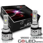 BPS Lighting G8 LED Headlight Bulbs w/ Clear Arc-Beam Kit 72W 12,000LM 6500K White Cree LED Headlight Conversion for Replace Halogen Headlights 2 Yr Warranty – (2pcs/set) (9006/HB4)