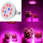 eSavebulbs 24W E27 LED Grow Light Bulb Red Blue Daylight(6000k) Warm White(3000k) Led Grow Lamp for Indoor Plants Garden Greenhouse Lighting Fixtures AC 85V~265V