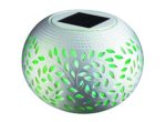 Vista Collection NY Ceramic Solar Table Light Lamp Decor with LED 6 Changing Colors