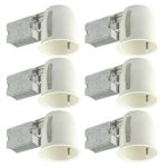 SHINE HAI 4″ Remodel LED Can Air Tight IC Housing , LED Recessed Lighting, Incandescent Housing, Contractor’s 6 Pack