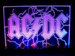AC/DC back in black Rock Heavy Metal LED Desk Lamp Night Light Man cave Signs