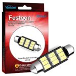 Yorkim® 4x 42mm (1.72″) 9-smd 5730 Dc 12v Super Bright Festoon White LED Bulbs Fit for 211-2 212-2 569 578 Etc.