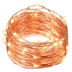 String Lights, Oak Leaf 2 Set of Micro 30 LEDs Super Bright Warm White Led Rope Lights Battery Operated on 9.8 Ft Long Ultra Thin String Copper For Christmas Home Bedroom Party Decoration