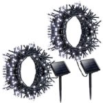 Litom Outdoor Solar String Lights 200 LED Solar Decorative Power Light with 8 Working Modes [2 Pack]