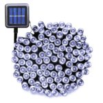 Ucharge Solar Christmas Lights White Lights 72ft 200 LED Waterproof Solar Light String Outdoor for Gardens, Homes, Wedding, Party, Christmas tree, Curtains, Outdoor Christmas Decoration